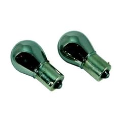 Chromium Blinkerlampen - Blinker aus >>> silberne Optik / Blinker an >>> leuchtet orange - mit versetzt liegenden Pins (Stiften) - 12V - 21W - BAU15s - 2er Set