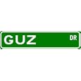 GUZ Street Sign ~ Personalized Family Lastname Sign ~ Gameroom, Basement, Garage Sign Novelty** METAL ALUMINUM