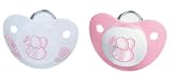 NUK 10176019 - Silikon Einschlaf-Schnuller Baby Rose Gr. 2, 2 Stueck, Farbe nicht frei waehlbar