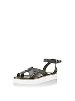 Hakei Sandalias planas (Negro)