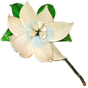 Click to buy Italian Christmas decorations : Murano glass Poinsettia from Amazon!
