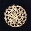 Peach Hair Net Crocheted Hair Bun Cover- MINI