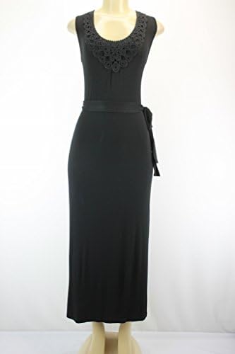 ChaCha Vente women full length lace combination dress black size S