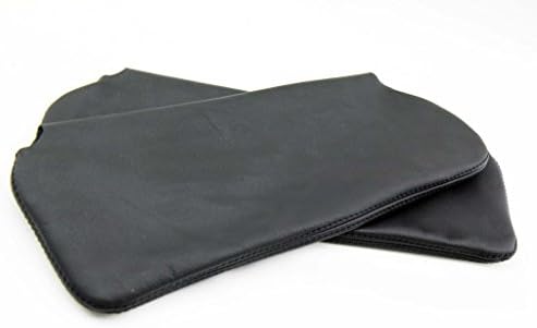 DSVETTES Fits 1997-2004 Corvette C5 Real Black Leather Sunvisors Covers (Skin Only)