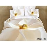 Dolce Mela - Magnolia, 6 PCs Duvet Cover Set, Bed in a Bag, King Size Complete Bedding Sheets Set in a Gift Box DM402K
