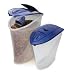 Petmate Ultra Kibble Keeper Pet Food Container, 10-Pound Capacity, Clear Twilight Blue