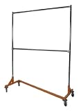 Medium Duty 5ft Z-Rack - Double Rail (Silver/Orange) (87"H x 64"W x 24"D)