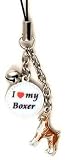 Boxer Dog Cell Phone Charm