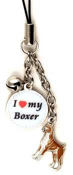 Boxer Dog Cell Phone Charm