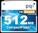 pqi 512MB CF Hi-Speed CompactFlash Card Image