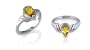 Pear Cut Citrine Ring Sterling Silver