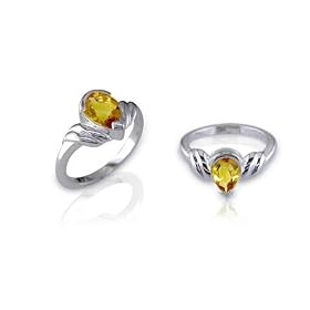 Buy Pear Cut Citrine Ring Sterling Silver by Peora