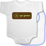 Go Green Flower Outline Bib and Onesie