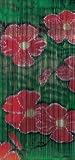 WENKO 5123015500 Bambus-Vorhang Rote Blumen - klappbar, 90 x 200 cm