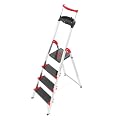 Hailo 8894-001 Alu-Sicherheits-Haushaltsleiter Championsline 225 kg - 4 XXL-Stufen  mit Ausziehbarem Sicherheits-Halteb�gel und Multifunktionsschale - Testsieger Stiftung Warentest (02/2010)