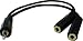 3.5mm Stereo Plug to 2x3.5mm Stereo Socket