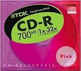 TDK CD-Rデータ用700MB 32倍速 ピンク 10mm厚ケース入り [CD-R80EPKS]の画像