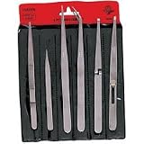 Jewelry : 6pc Tweezer Set,stainless Steel