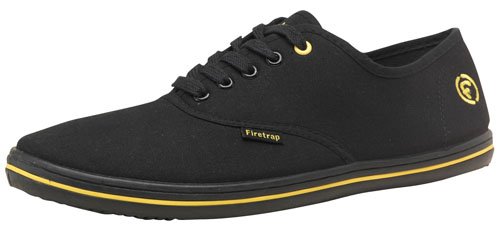 Firetrap Mens Arrows Plimsoll Black/Yellow