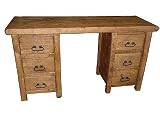 Rustic Pine Furniture Twin Pedestal Desk