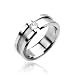 316L Stainless Steel Ring with CZ center