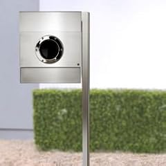 Radius LETTERMANN II Edelstahl mit Pfosten Briefkasten