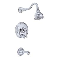 Danze D502157 Opulence Single-Handle Tub and Shower Faucet with 4-Inch Shower Head, Chrome