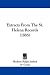Extracts from the St. Helena Records (1885)