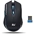Rii &reg; RM500 2.4GHz Optical Portable in Durable ABS Wireless Mouse Mice with 6 Bottons,DPI Adjustment(1600 highest, 1200 and 800)for Macbook iMac,Laptops,PCs with Tiny USB2.0 Nano Receiver Included(Black)