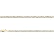 ITALY 14K GOLD CHAINS REGULAR - FIGARO 080 - Width: 3.2mm - Length: 7