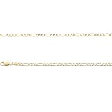 ITALY 14K GOLD CHAINS REGULAR - FIGARO 080 - Width: 3.2mm - Length: 18