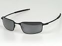 Oakley Polarised SQUARE WIRE Matt Black/Black Iridium Sunglasses (Matt Black,Black Iridium)