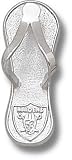 Oakland Raiders Sterling Silver Shield Flip Flop 1'' Pendant