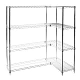 SI 18d x 48w x 54h Chrome Wire Shelving Add On Unit with Four Shelves