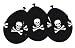 Piraten Luftballons Totenkopf 6x schwarz/weiß HappyHalloween