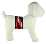 PlayaPup Dog Belly Bands, Shark Red, Small
