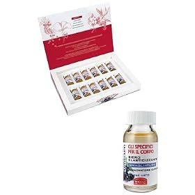 Helan Advanced Anti-aging Body Care Line Elasticizing Serum Treatment for Stretch Marks - Skin Renewal System with Intensive Action 12 - 10ml Vials