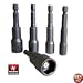Pro-Grade 5-Piece Hex-Shank Magnetic Power Nut Setters - SAE