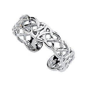 Toe Ring 14K White Gold Toe Ring W Design by 
