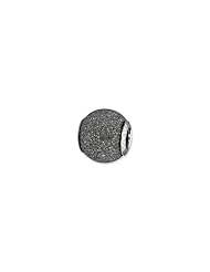 Sterling Silver Grey Laser Cut Charm for 3mm Bracelets