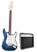 39" METALLIC BLUE Electric Guitar Combo Set w/ 10 Watt Amp + Accessories