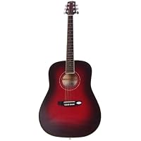 SX FG 160 VT Acoustic Electric Guitar, Dusk Sun Red Finish