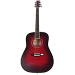 SX FG 160 VT Acoustic Electric Guitar, Dusk Sun Red Finish
