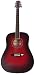 SX DG160VT Acoustic Electric Guitar, Dusk Sun Red Finish