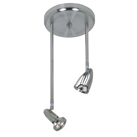 Rocket - 2 Light Track Spot Lighting Fixture - Brushed Nickel - B4568