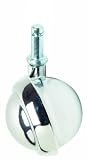 31DNdmPX2FL. SL160  E.R. Wagner BM 2 1/2 Diameter Metal Wheel Light Duty Furniture Decorative Ball Swivel Stem Caster, 3/8 Diameter X 1 Length Friction Ring Stem, 100 lbs Capacity Range