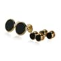 Onyx and 14kt Overlay Cufflinks and Studs