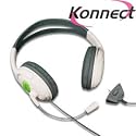Konnect - XBox 360 Large Style Headset (Earphone & Microphone) For xBox 360 Online Gaming with Foam Ear Pieces for Comfort and Adjustable Mic Arm & Volume Control