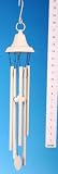 Metal White Colour Windchime 40cm - Flower Design (639002)