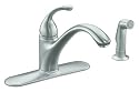 KOHLER K-10412-G Forte Single Control Kitchen Sink Faucet, Brushed Chrome